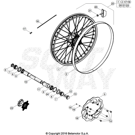 ROUE AV. BETA 200 RACE 2025